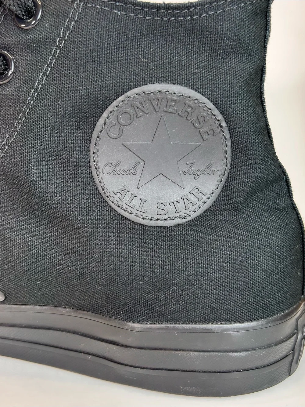 Converse X3310 Chuck Taylor All Star Black Embossed Hi-Tops Shoes Size M 15